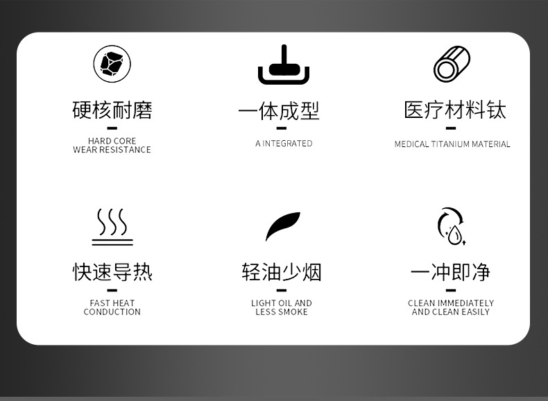 Lanuo pure titanium pot, titanium stir-frying pot, frying pot, milk pot, soup pot, uncoated flat pan, non-stick pan, complete kitchenware set pic 7