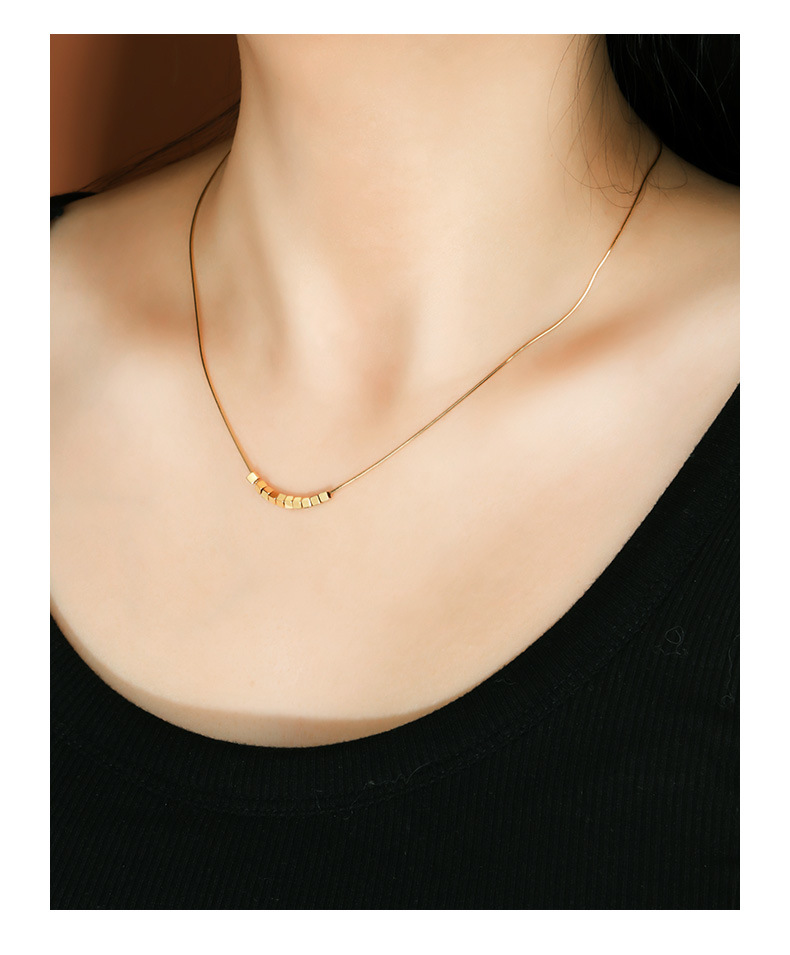 925纯银碎银子项链轻奢时尚蛇骨链小众ins百搭女高级感锁骨链青岛详情6