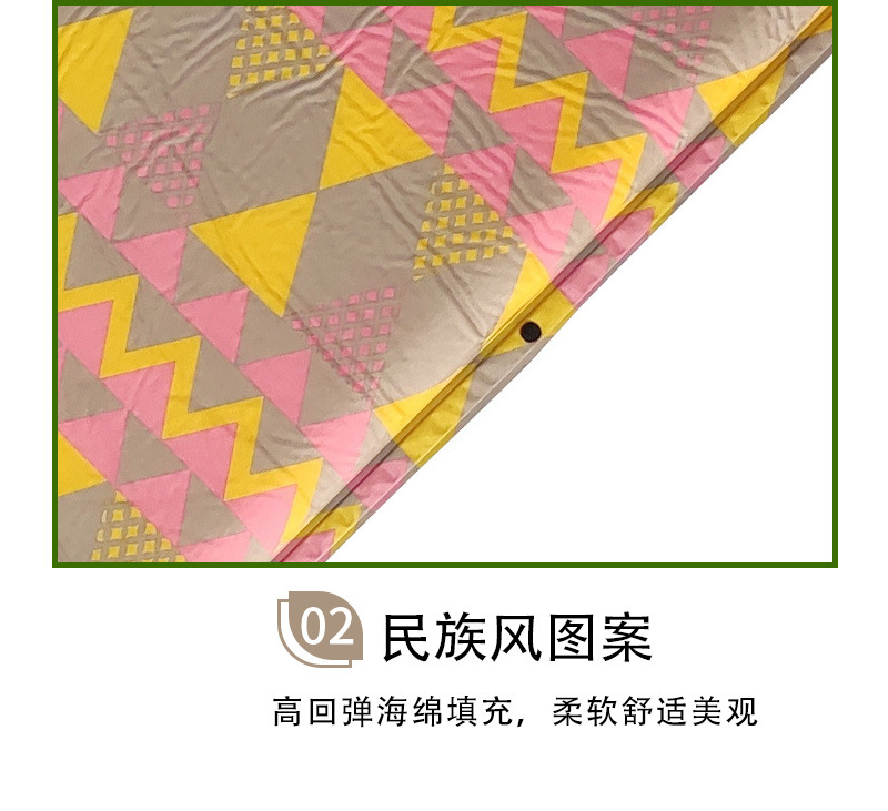 Cross-border Amazon ethnic style inflatable pad, Chunya Textile Camping moisture-proof and waterproof camping sleeping pad, lightweight moisture-proof pad pic 4