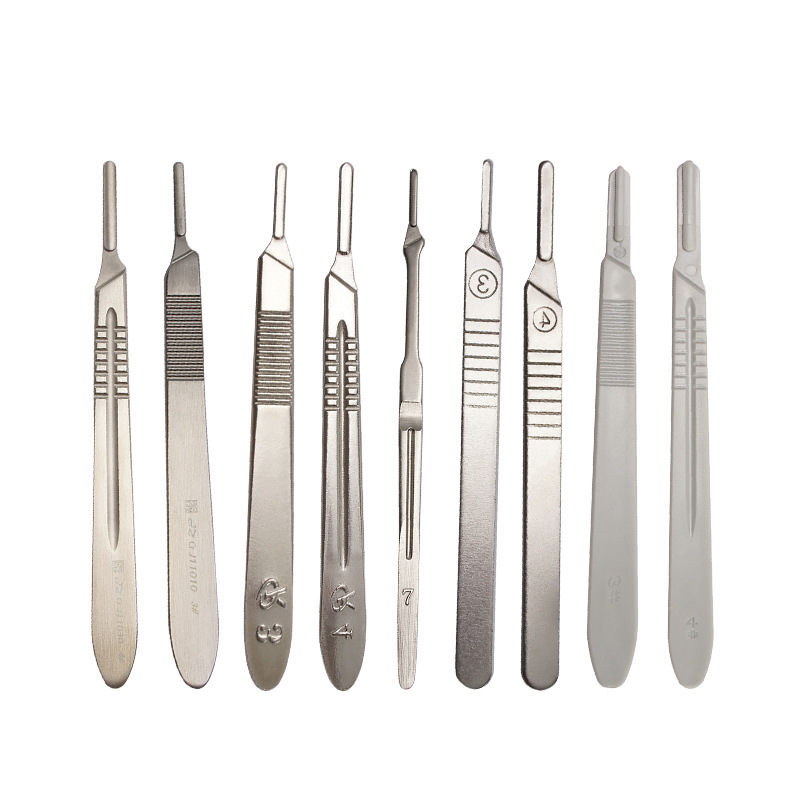 Stainless steel surgical handle thickened, experimental dissection, plastic surgical handle, industrial sculpture wholesale, No. 4, No. 3 pic 5