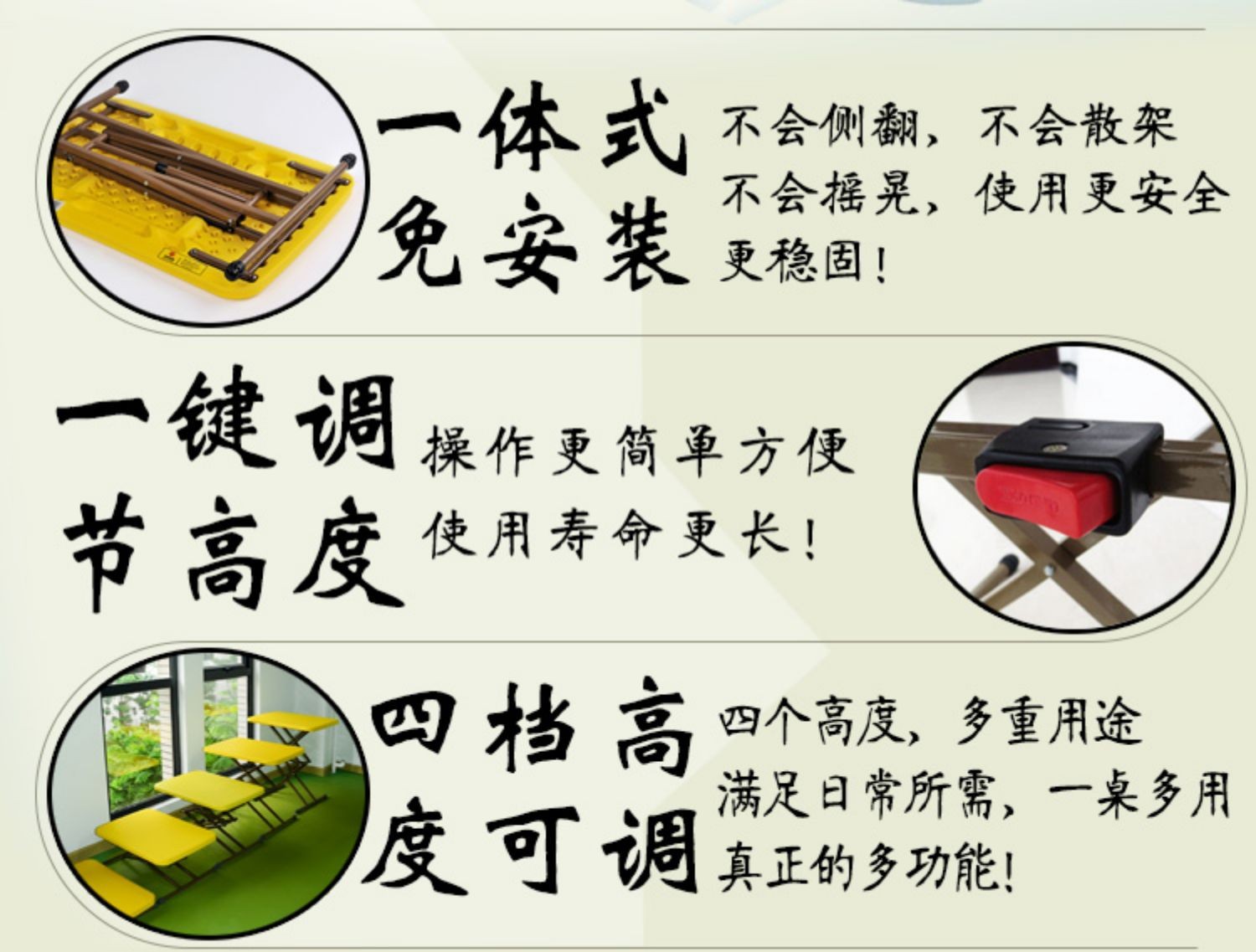 Outdoor folding table, vehicle-mounted night market stall, portable live-streaming travel camping table, small outdoor table pic 9