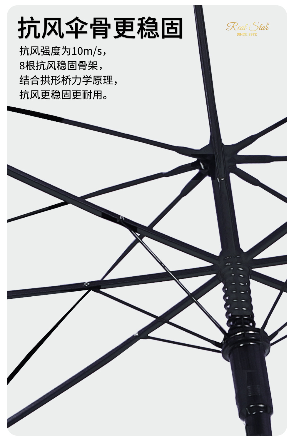 RST透明伞日韩带颜色的透明雨伞C型手柄22寸伞现货批发品牌平替详情7