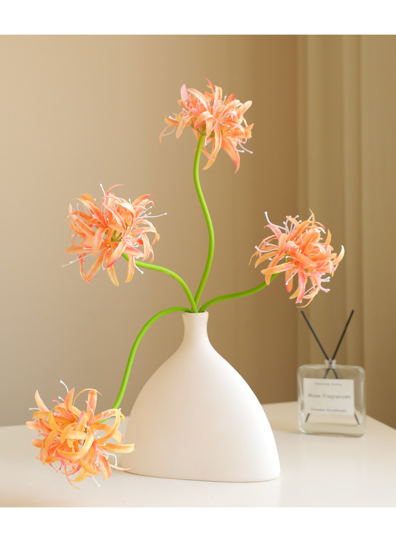 桔茉家居彼岸花摆件仿真曼珠沙华风雨兰摄影道具样板间装饰宠物园艺花盆容器详情22