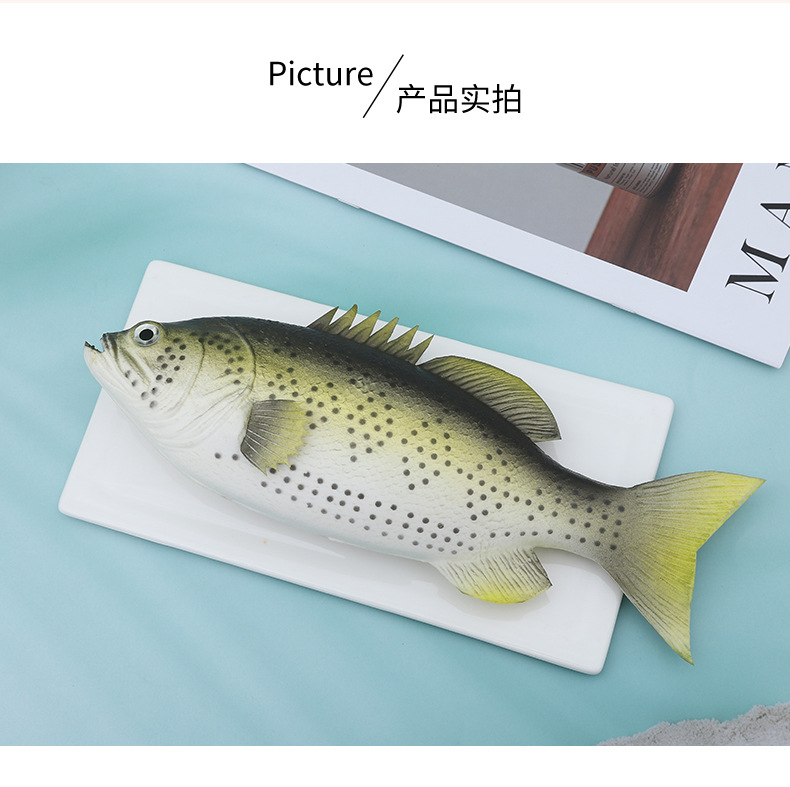 树脂鱼热带海洋沙滩风观赏鱼装饰鱼类+鱼15cm详情7