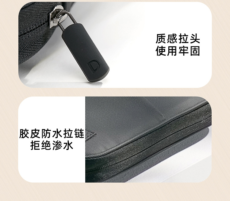 Large-capacity passport bag, multi-functional document storage bag, PU waterproof travel storage bag, anti-theft portable document bag pic 16