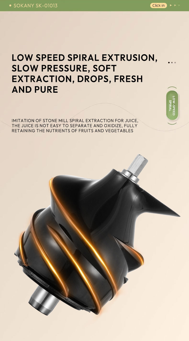 Foreign trade SOKANY01013 Juicer, household large-diameter original juicer, juice separation, easy to clean fruit and vegetable machine pic 9