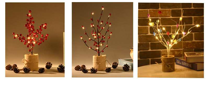 房间卧室玄关装饰氛围装饰树灯圣诞发光小树灯led跨境厂家直销详情5