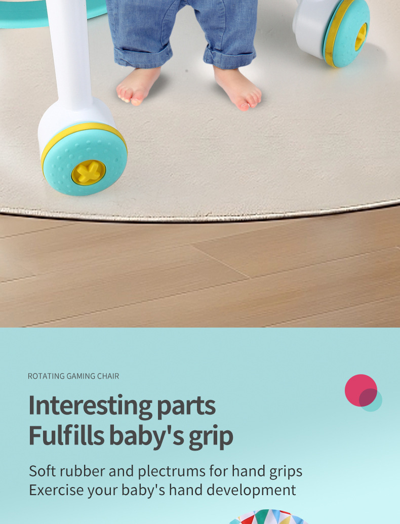 Baby three-in-one multi-functional rotating game table toy, early education and enlightenment learning table for newborns aged 1-3 pic 12