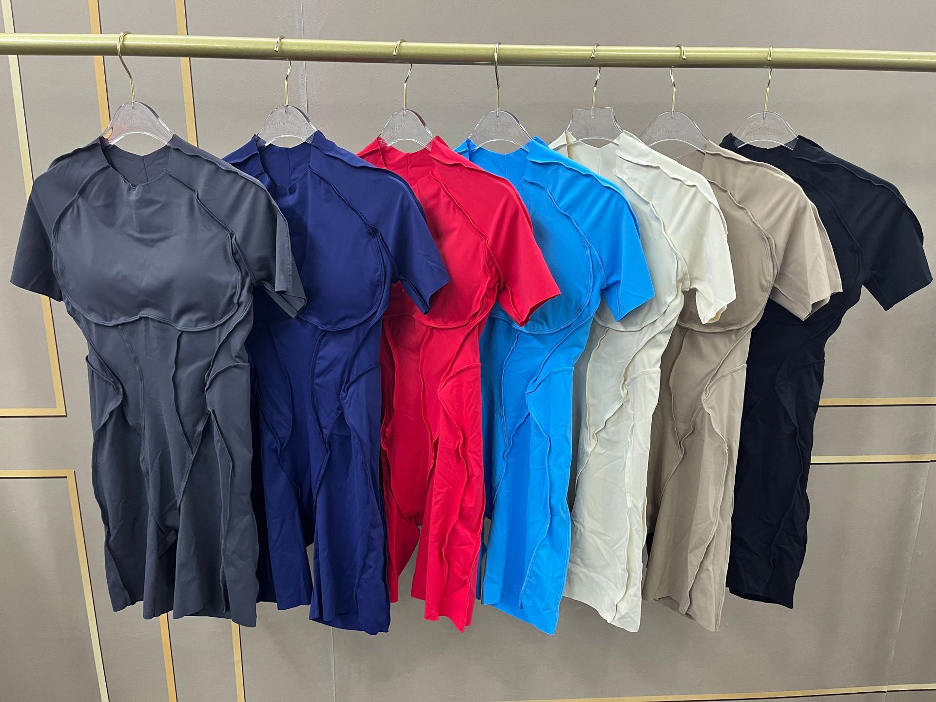 European and American three-dimensional aesthetic sports one-piece yoga suit, one-piece tight short-sleeved backless one-piece fitness suit 50310 pic 46