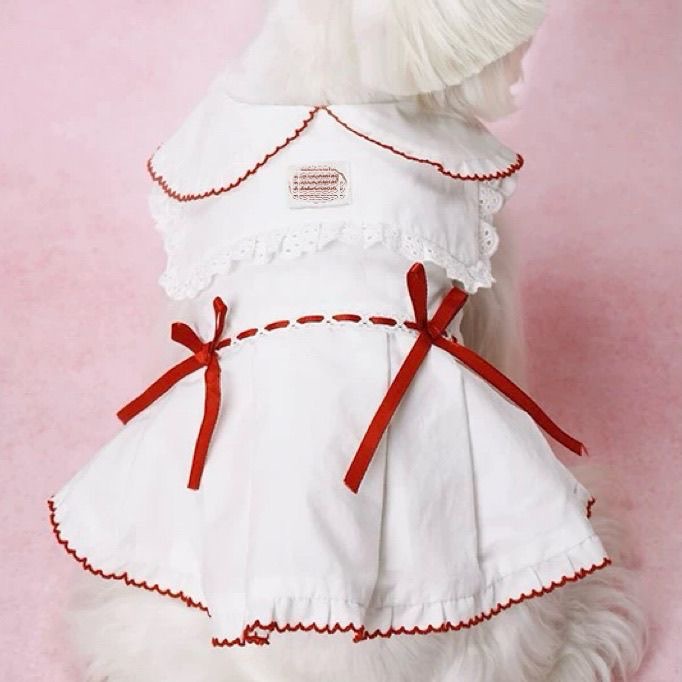 狗狗猫咪衣服复古格纹海军领衬衫小型犬马尔济斯博美比熊泰迪春秋详情5