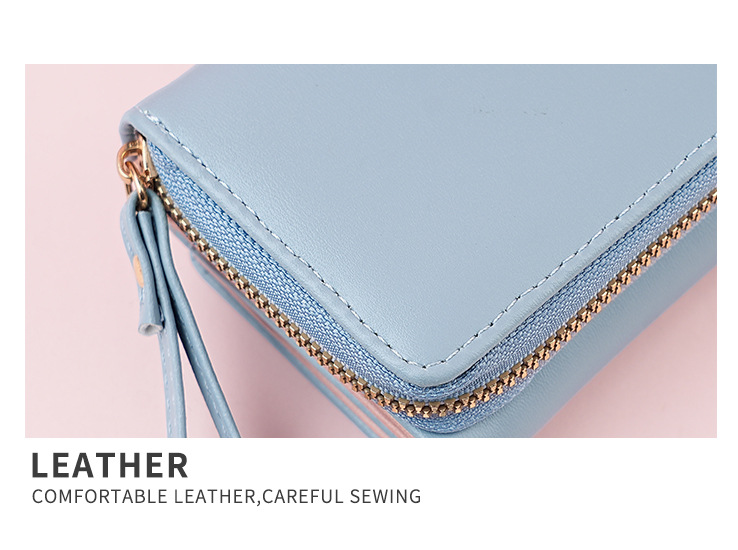 女士钱包teayy暖色系短款多功能零钱包拉链按扣小卡包钱夹 钱包女详情27