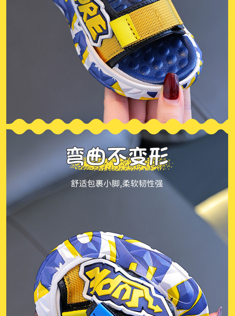 男童凉鞋2024新款夏季中大童韩版小男孩鞋子休闲软底儿童沙滩鞋潮详情7