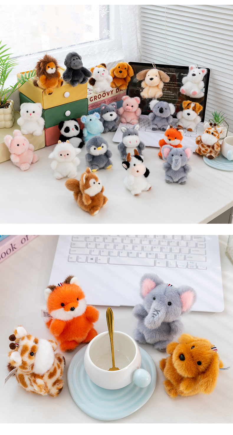 Plush toy pendants, Little Bean series mini dolls, soothing and stress-relieving figurines, trendy wholesale bags and pendants pic 11