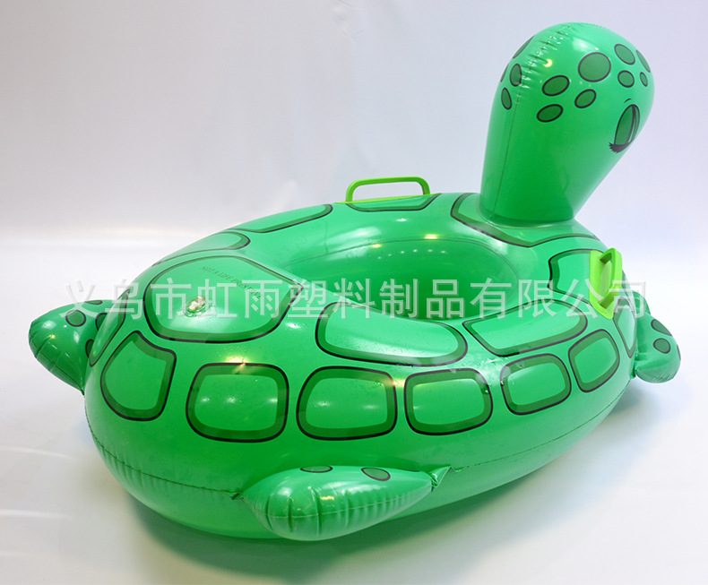 绿龟艇水上充气儿童玩具座圈带扶手防侧翻游泳圈婴儿坐圈批发详情7