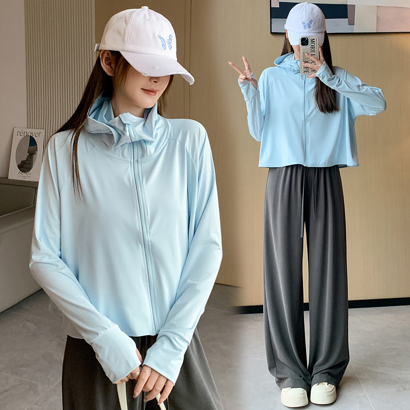 防晒衣冰丝女2025新款夏季原纱防紫外线长袖罩衫外套骑车服透气详情16