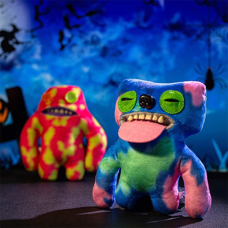 跨境新品 fuggler萌牙怪兽钥匙扣丑萌公仔手办挂件萌牙怪宝尖叫怪详情2