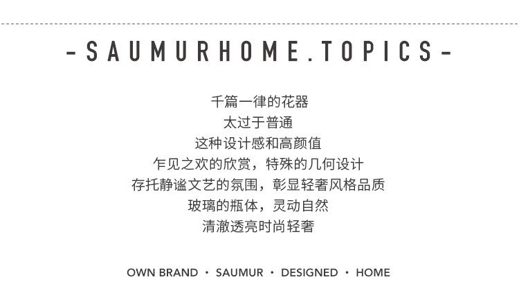 现代轻奢琉璃花瓶客厅插花玻璃花器会议桌玄关摆件高级感玻璃装饰详情29