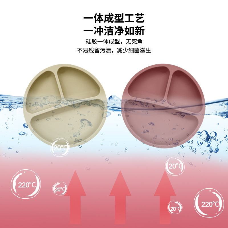 母婴用品食品级儿童硅胶餐具辅食碗套装宝宝喂养餐盘带叉勺八件套详情16