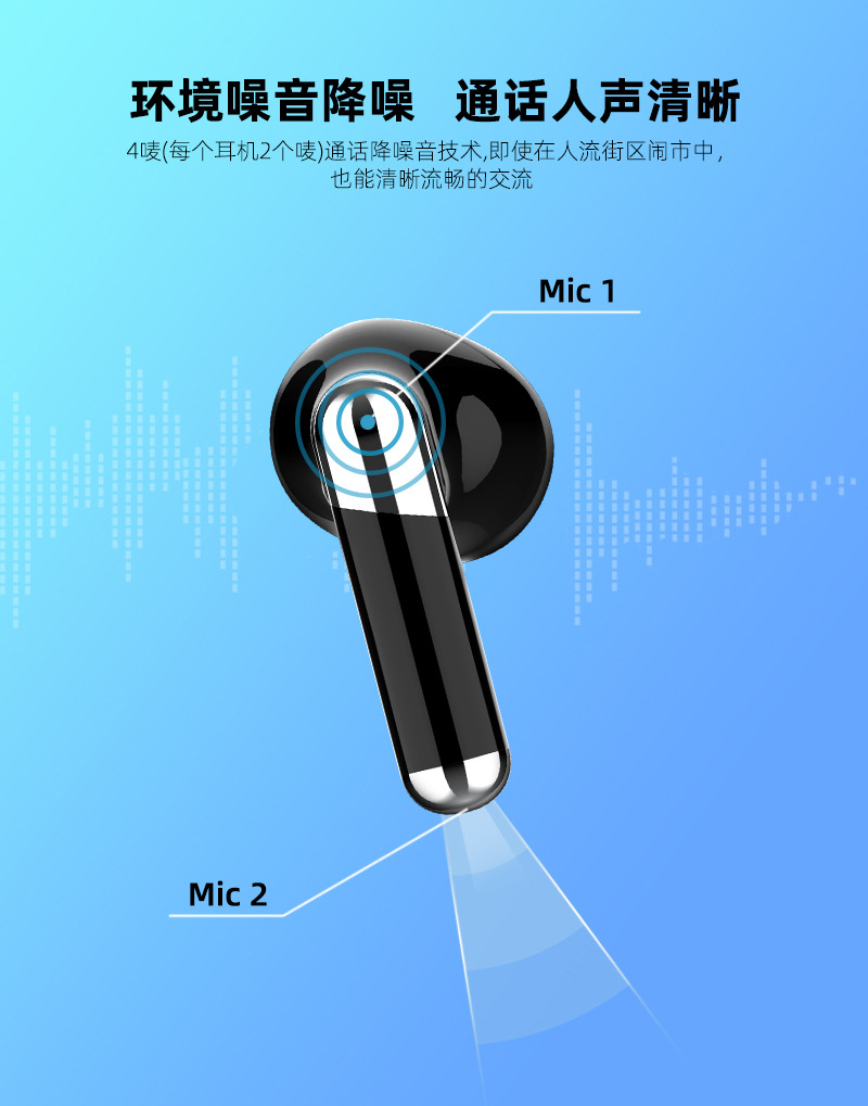 AI simultaneous interpretation version Bluetooth wireless headphones Space capsule TWS dual-label ENC high-definition call stereo factory wholesale price pic 4