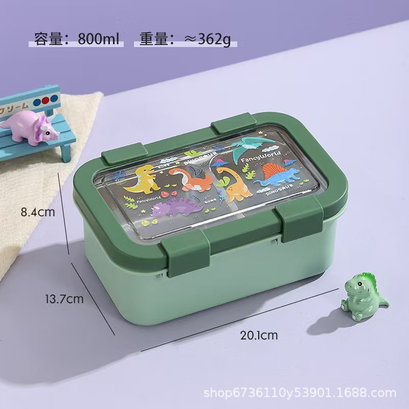 304不锈钢儿童饭盒女生长方形便当盒可微波炉餐盒lunchbox详情7