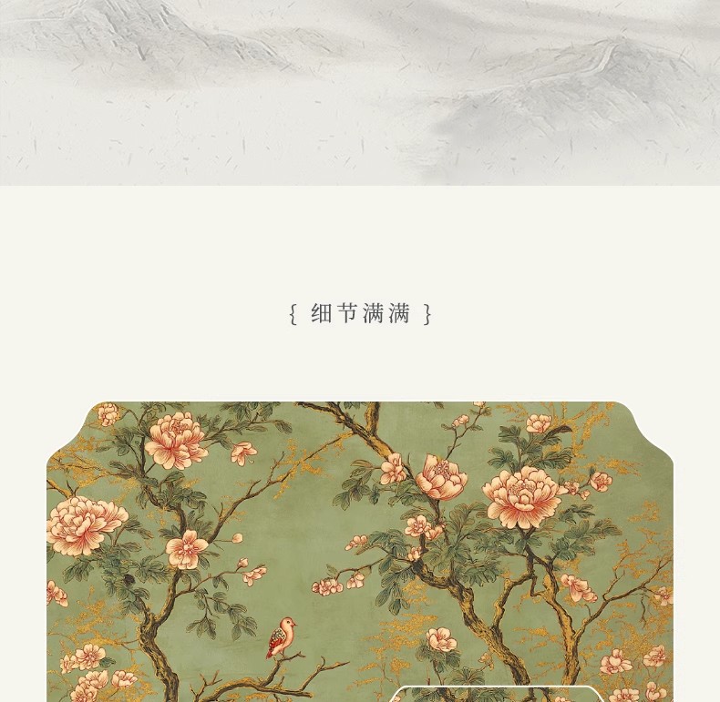 宋氏美学花鸟画客厅装饰画新中式沙发背景墙挂画方形餐厅卧室壁画详情5