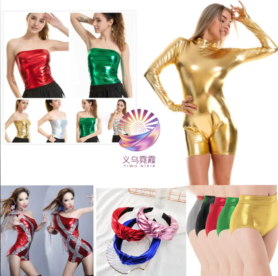 氨纶高弹四面弹力烫金牛奶丝面料柔软服装布料适用泳衣舞台演出旗袍女装婚纱礼服详情6