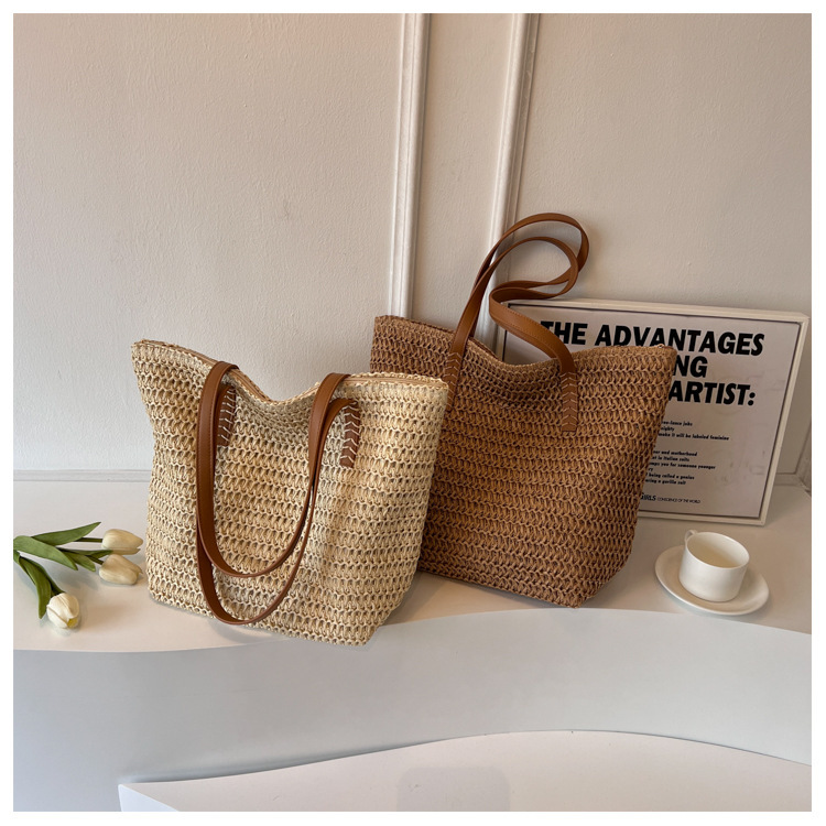 草编包度假风包包女2024春季新款时尚复古大容量女学生单肩托特包详情17