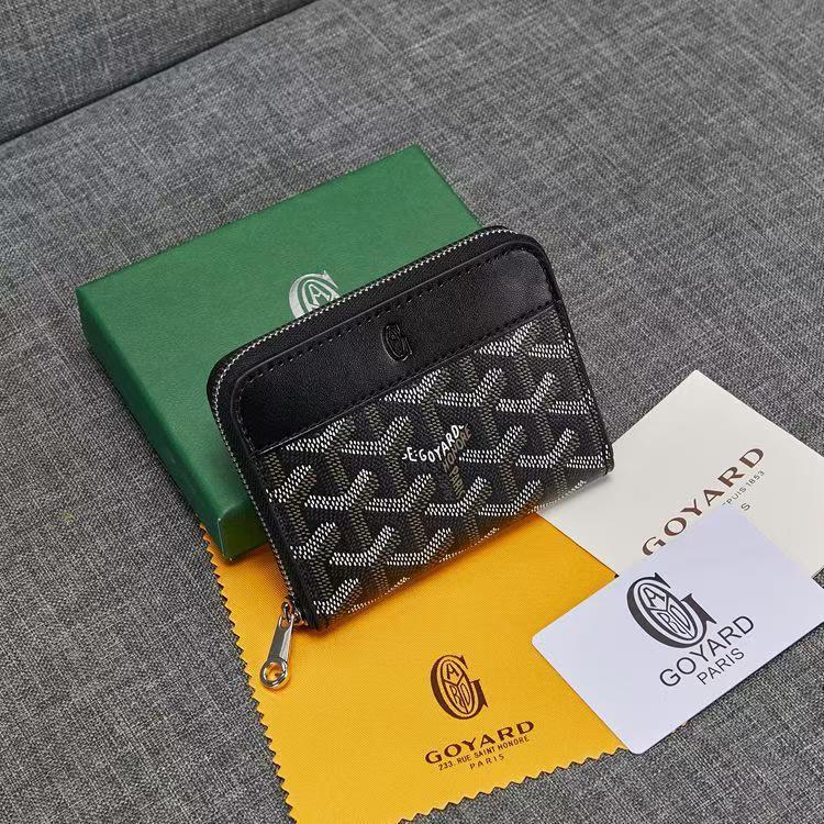 The new Goya Dogtooth zipper short wallet Y-letter coin purse with multi-functional card holder storage pic 8