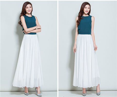 New fashionable, bright red MIDI dress for summer and spring, high-waisted and slimming, chiffon MIDI dress, mid-length beach style pic 34