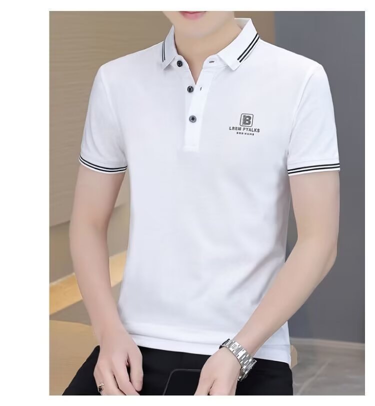 短袖男士T恤Polo打底衫新款夏季男装翻领休闲衬衫T恤男式上衣批发详情9