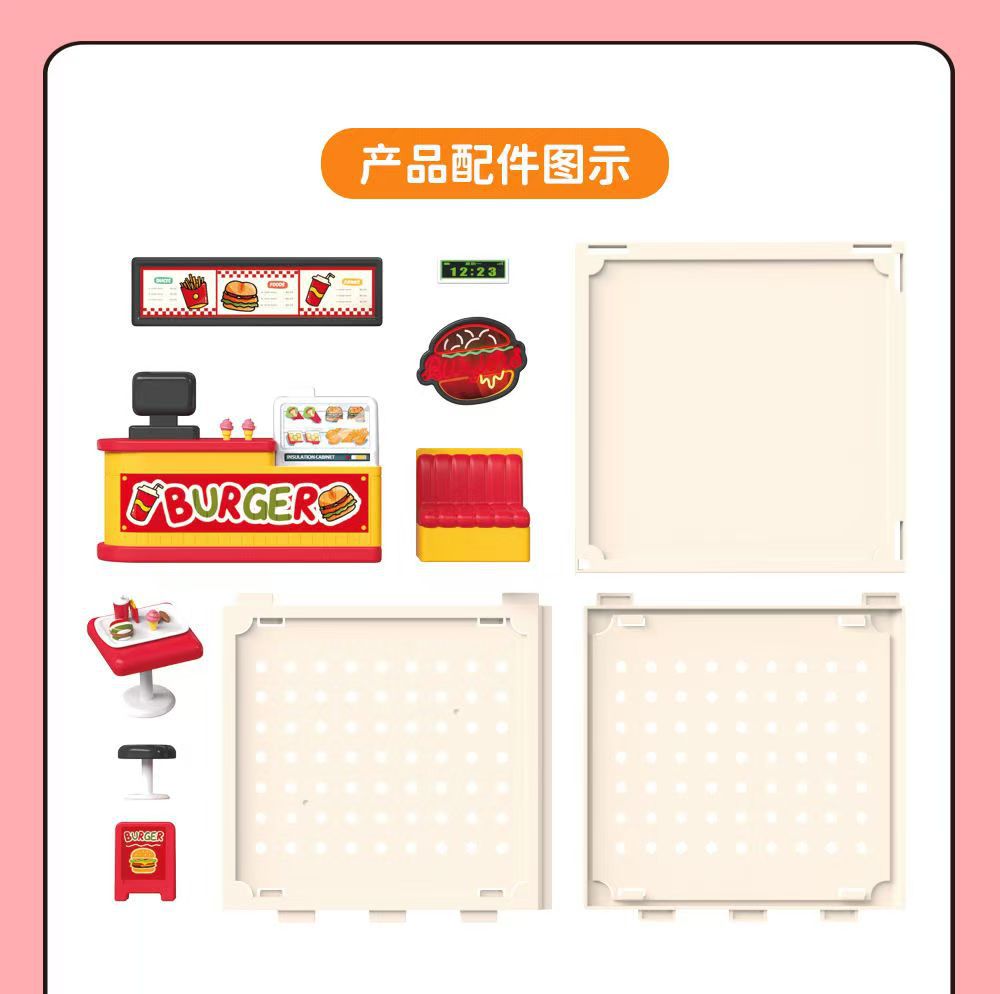 趣味DIY微景3D立体拼装仿真灯光卧室书房模型儿童玩具过家家餐厨具玩具详情12