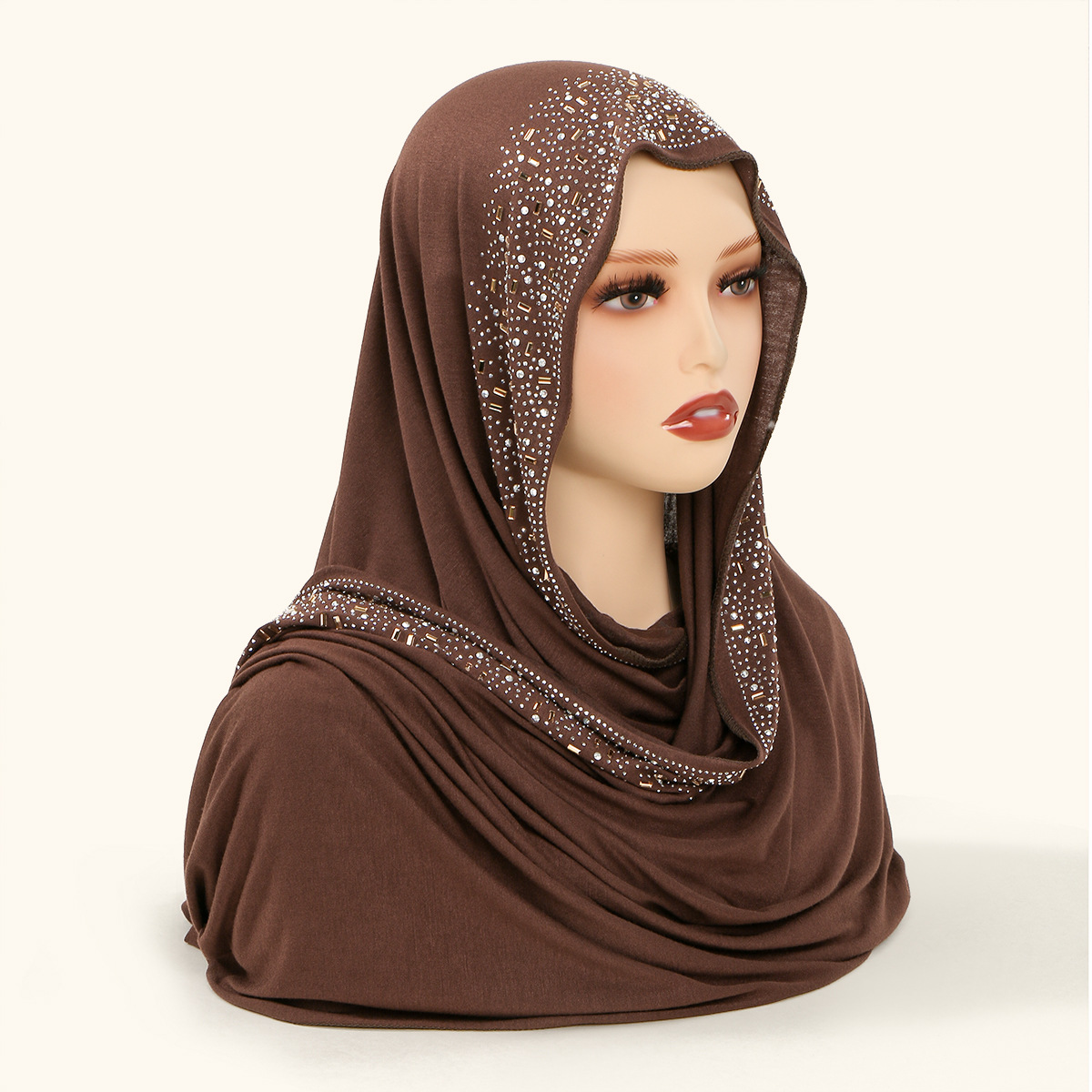 New best-selling irregular-shaped diamond ironing diamond versatile long scarf for women, Malay fashionable and elegant decorative headband, shawl and scarf pic 7