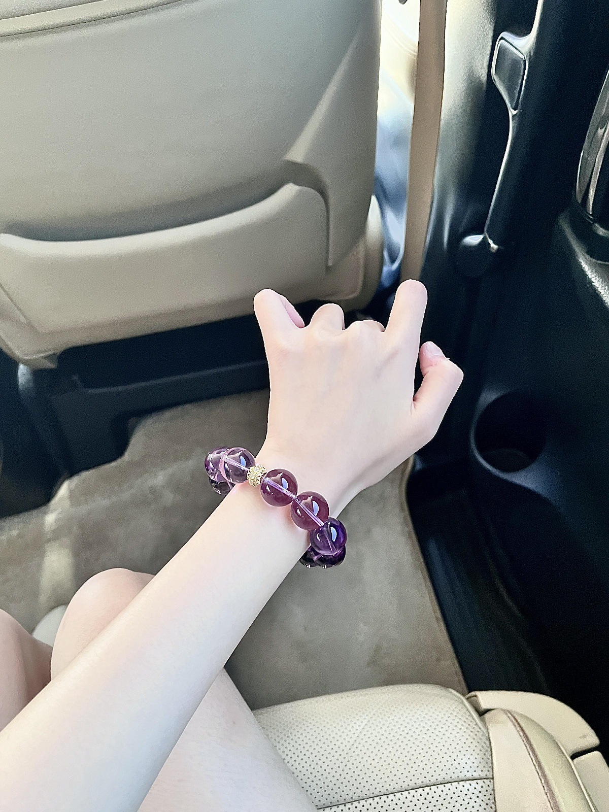 毕业收藏级全净体天然巴西紫水晶手链女高品质冰透梦幻紫水晶手饰详情4