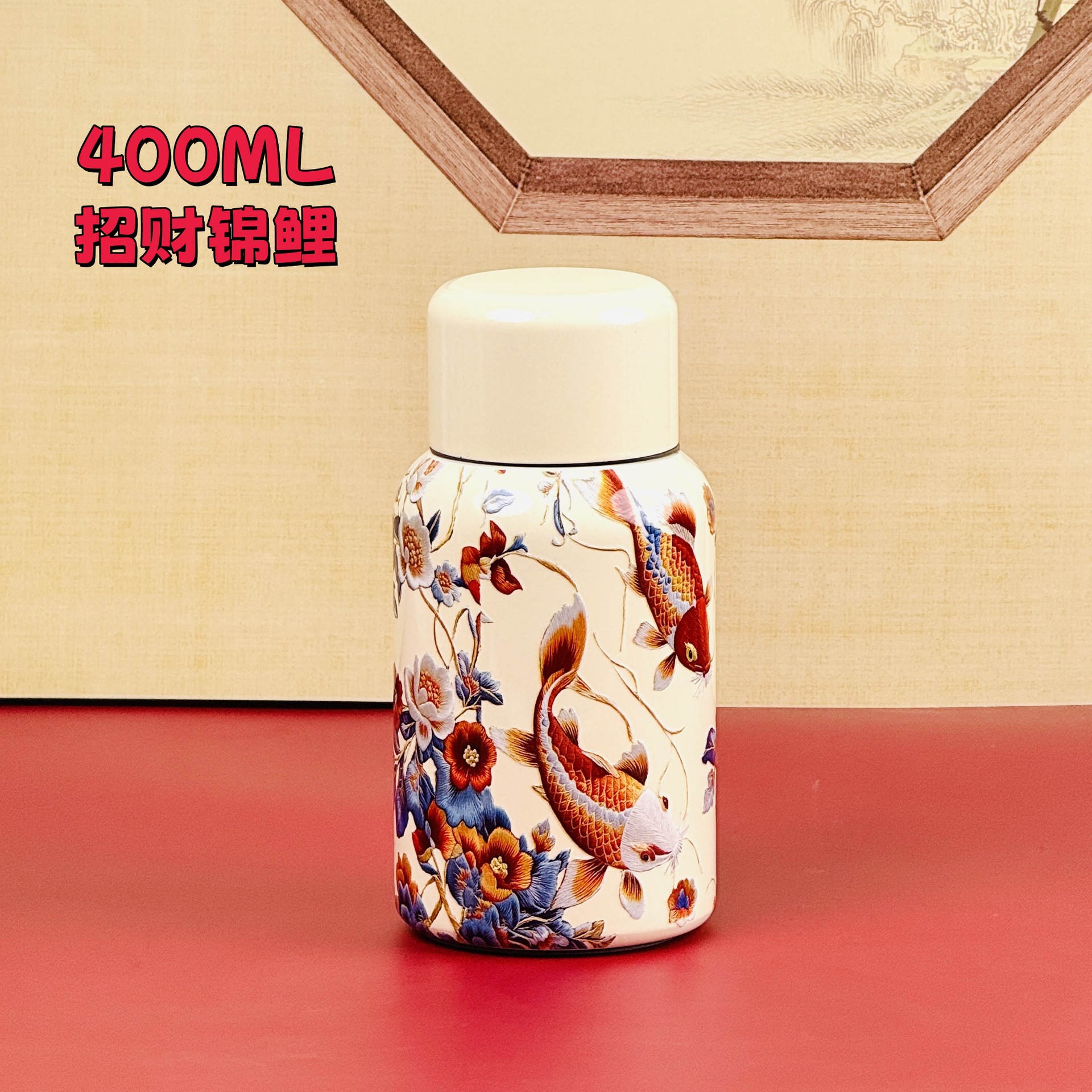 经典新款国风高颜值口袋杯不锈钢保温杯便携办公室双盖直饮水杯详情9