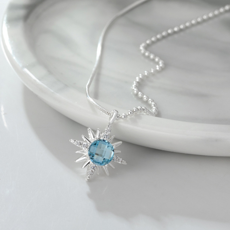 柏伶饰品时尚雪花项链高级感日韩系列小清新锁骨链轻奢锆石锁骨链详情6