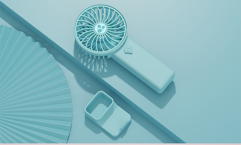 商务纯色手持小风扇迷你便携式USB充电户外批发印字开业商务礼品详情21