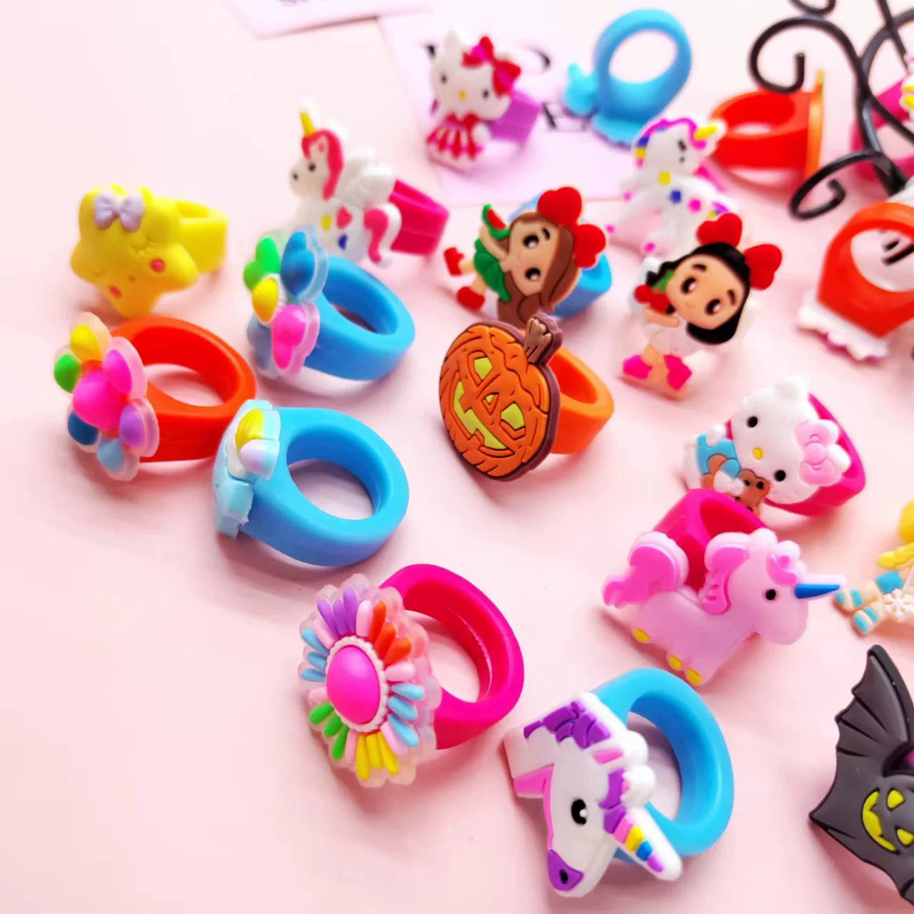 卡通PVC恐龙戒指 创意软胶公仔指环批发 恐龙图案软胶儿童戒指详情19