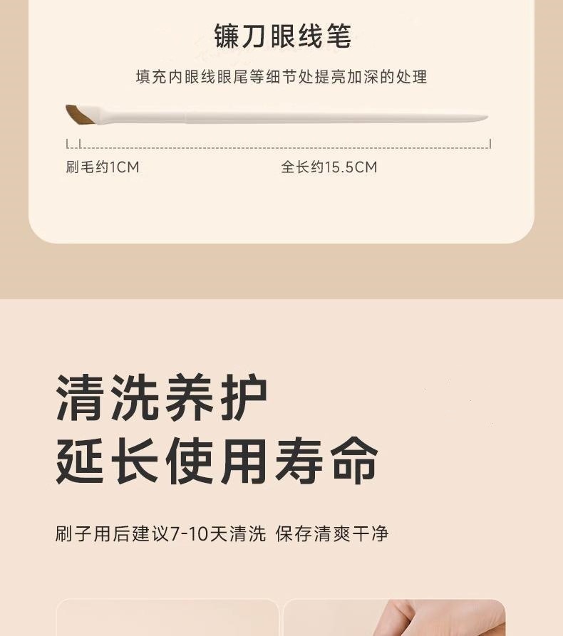 Фарфоровые кисти для макияжа, костюмы для теней для век, румяны для век блеска, раскрашенные и раскрашенные pic 12