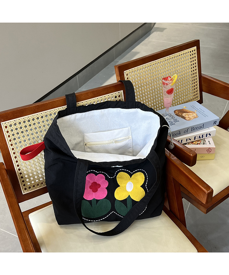 春夏新款小花布包潮流刺绣花朵托特包时尚2025ins 风包女上班通勤详情24