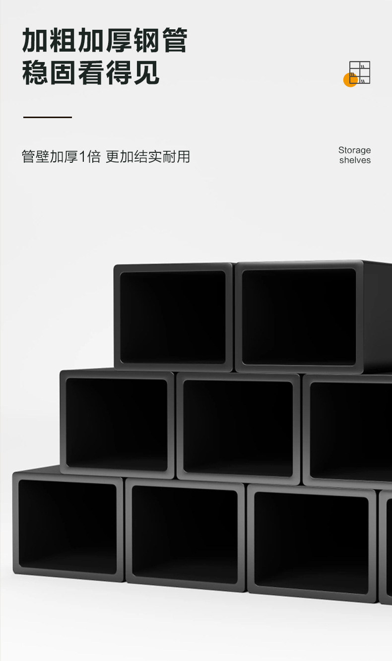 跨境专供货架置物架多层厨房微波炉收纳家用阳台落地仓库角钢架子详情11