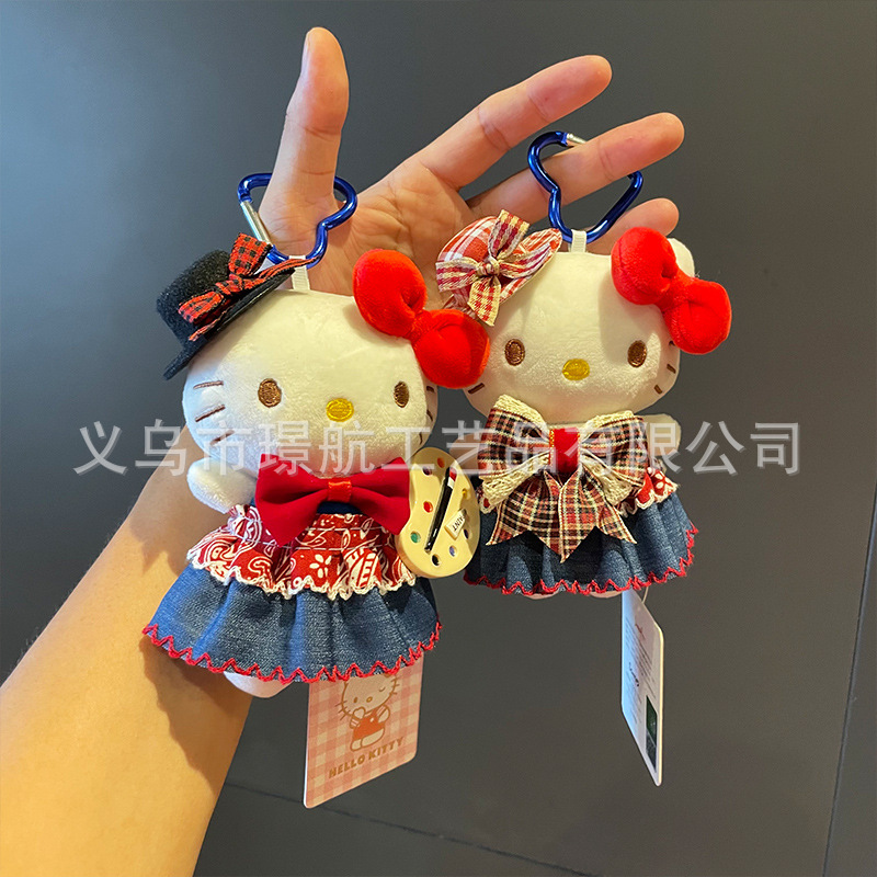 hellokitty small pendant plush toy, genuine Hello kitty cat doll, Hello Kitty keychain bag pendant pic 18