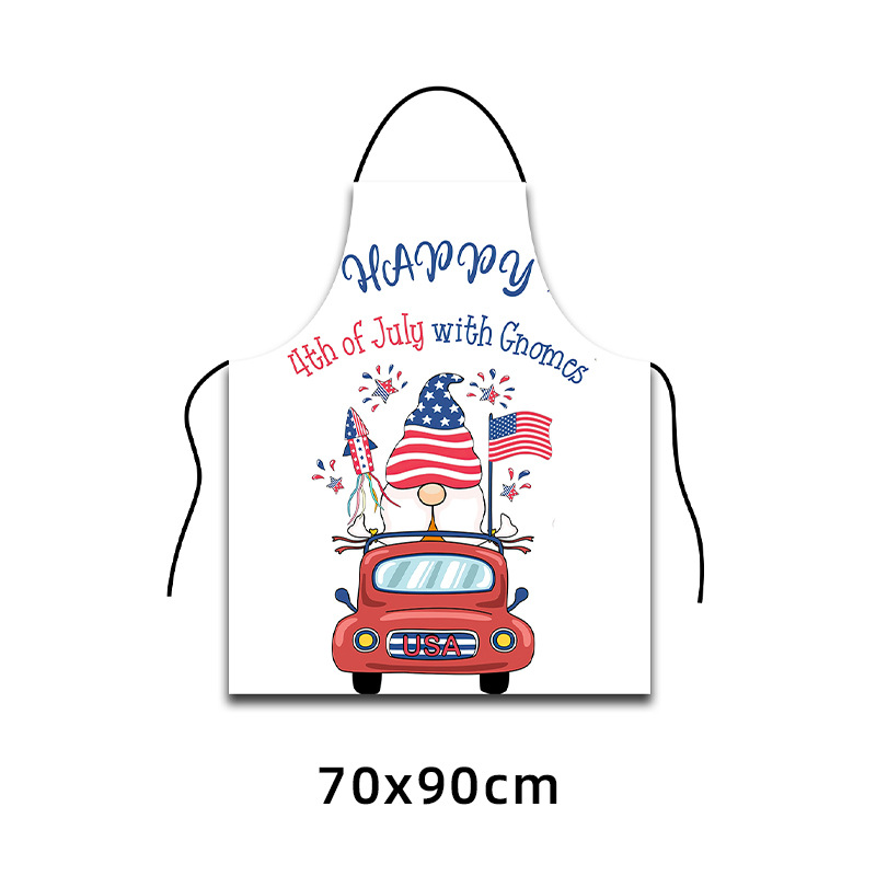 Cross-border Independence Day sleeveless apron, festival party supplies, painting training, kitchen print advertising apron wholesale pic 11