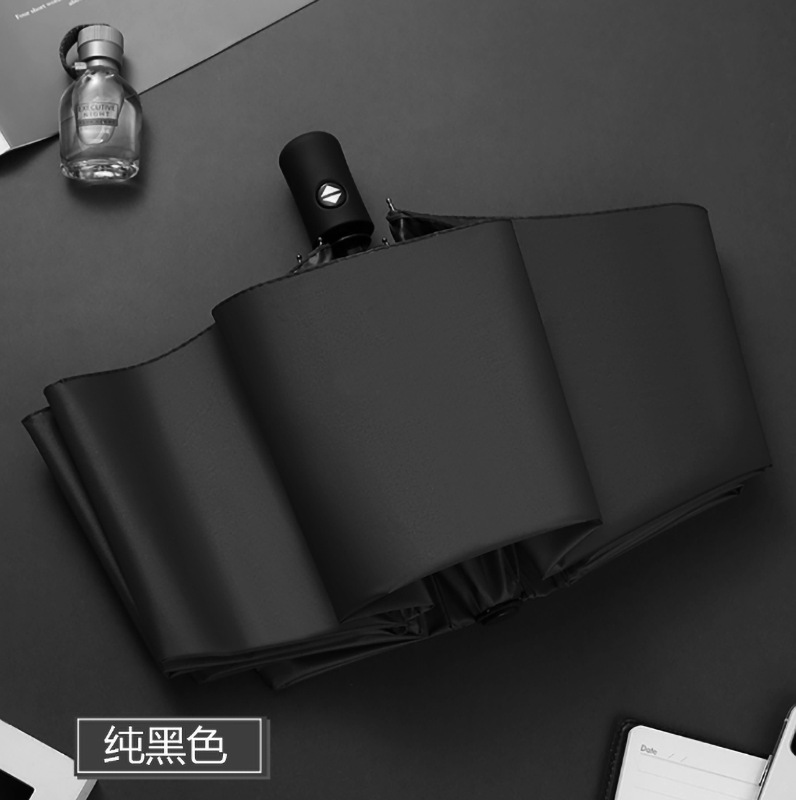 Xingbao Umbrella Industry RST three-fold Umbrella, fully automatic black rubber umbrella wholesale, printed logo advertising umbrella in stock pic 29