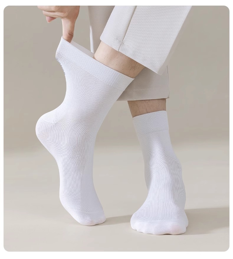 竹纤维袜子男袜新款男士中筒袜春夏季运动薄透气抗菌防臭吸汗长袜详情33