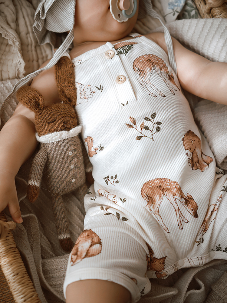 2025夏款婴儿衣服ins婴儿连体衣a类宝宝吊带哈衣爬服详情1