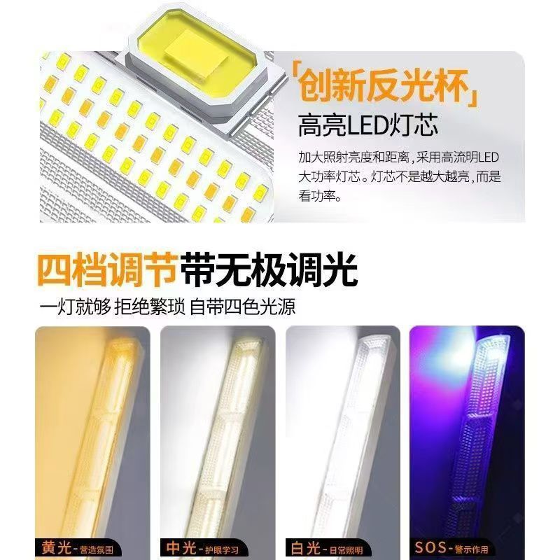 led emergency charging lights, night market street lamps, outdoor high-brightness reflective cups, charging lamp tubes, camping outdoor lighting lamps pic 6
