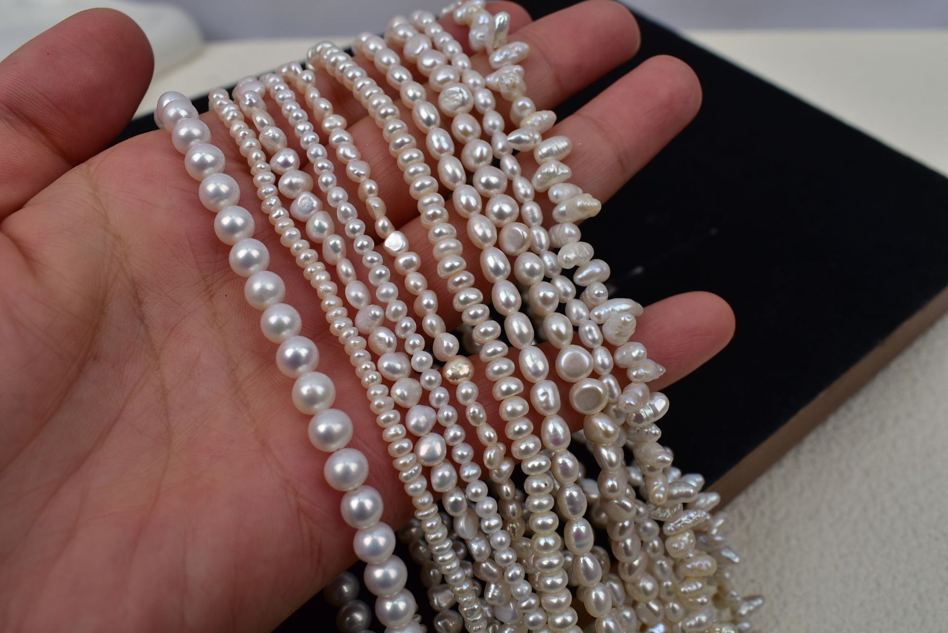 天然淡水真珍珠项链百搭925银2-3小珍珠颈链时尚简约小扁珠锁骨链详情13