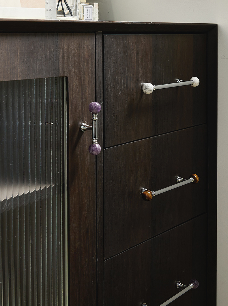 Modern, simple and durable indoor door handle with metal rod, gemstone handle and hardware pull pic 8