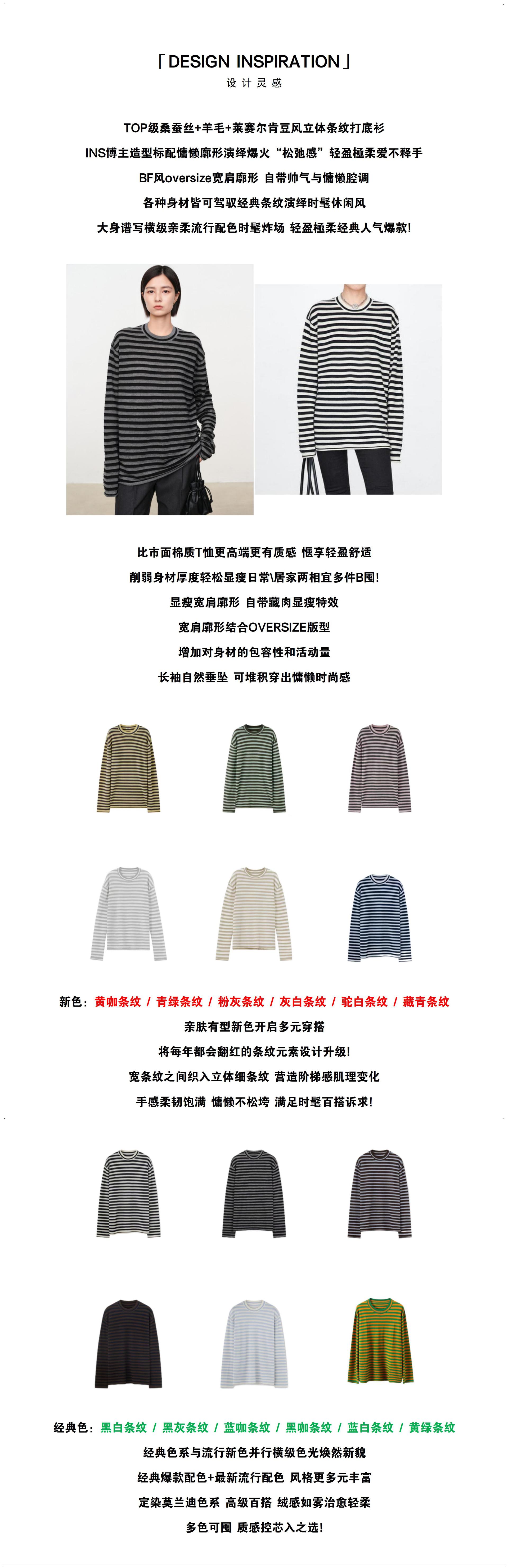 JOC同款肯豆风可机洗高品质立体条纹宽松复古针织衫春夏上衣女详情3