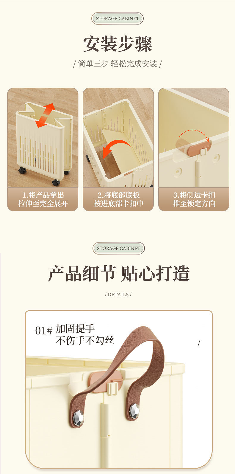 A new 26-year model of household laundry basket with large capacity, bottom wheels, hollowed-out and breathable folding laundry basket for storage pic 11